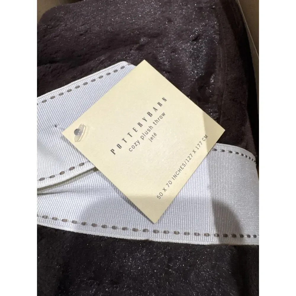 Pottery Barn Cozy Plush Throw Blanket 50